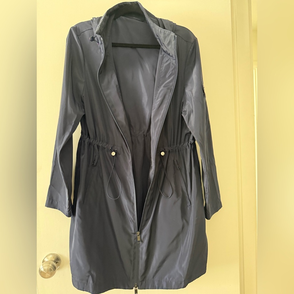 Ted Baker Navy Hooded Rain Jacket
